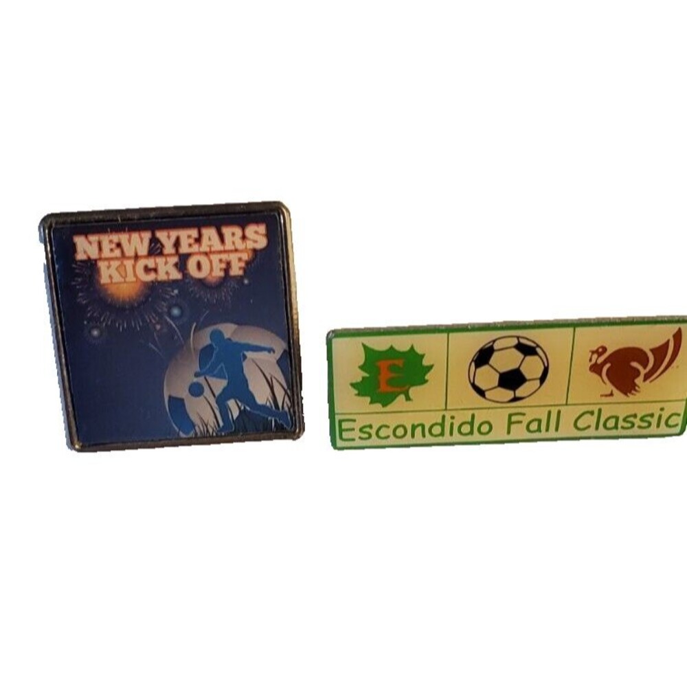Soccer Escondido Pin Set 2 New Year Kick Off & Fall Classic Collectible Pins